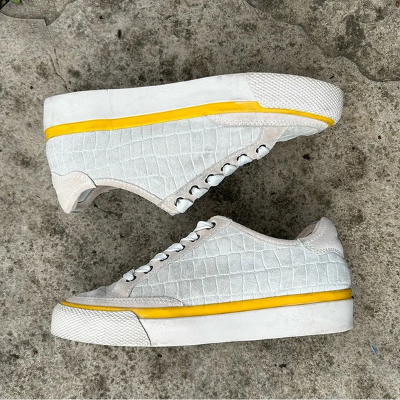 Rag & Bone Army Low Croc Printed Leather Sneaker, size  36 - Picture 7 of 12